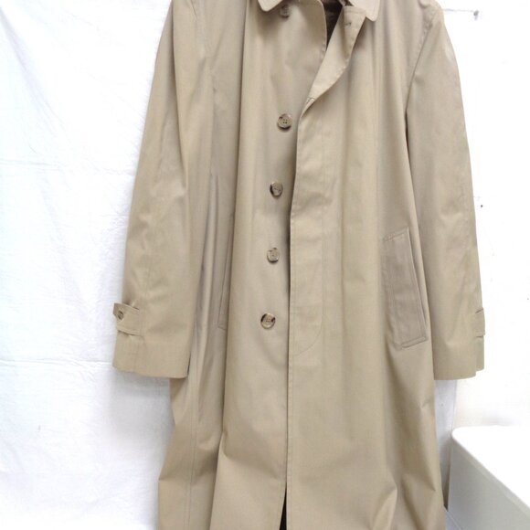 LONDON FOG Maincoats Men's Trench Coat Zip-Out Liner size 42R British Khaki - Picture 6 of 15